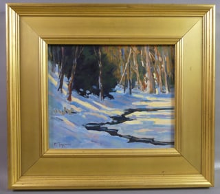 MARK TOUGIAS PAINTING - WINTER LANDSCAPE