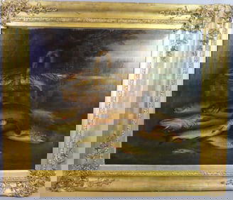 ANTIQUE STILL LIFE PAINTING OF FISH