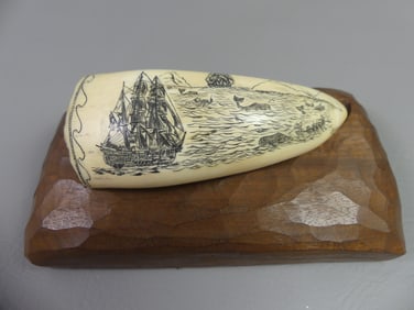 WHALE TOOTH - ARCTIC SCENE BY BEATTIE
