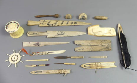 LOT WHALEBONE & NAUTICAL ITEMS