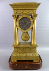 FRENCH BRONZE PORTICO CLOCK