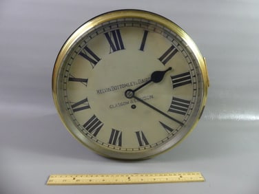 ANTIQUE KELVIN MARINE WALL CLOCK