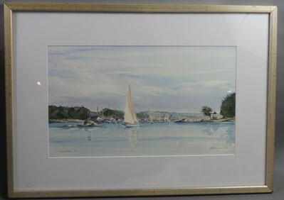 YVES PARENT - BRANFORD CT. HARBOR PAINTING