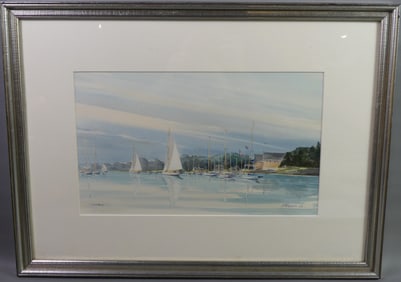 YVES PARENT - SOUTHPORT CT. HARBOR PAINTING