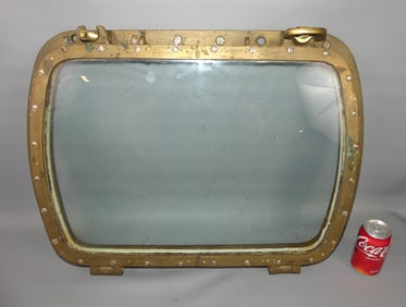 OLD BRASS SHIP PORTHOLE