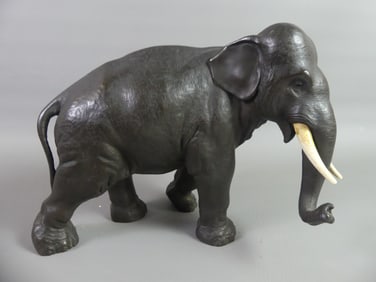 SIGNED JAPANESE BRONZE ELEPHANT