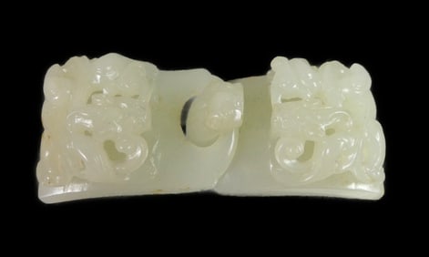 CHINESE MUTTON JADE BELT BUCKLE