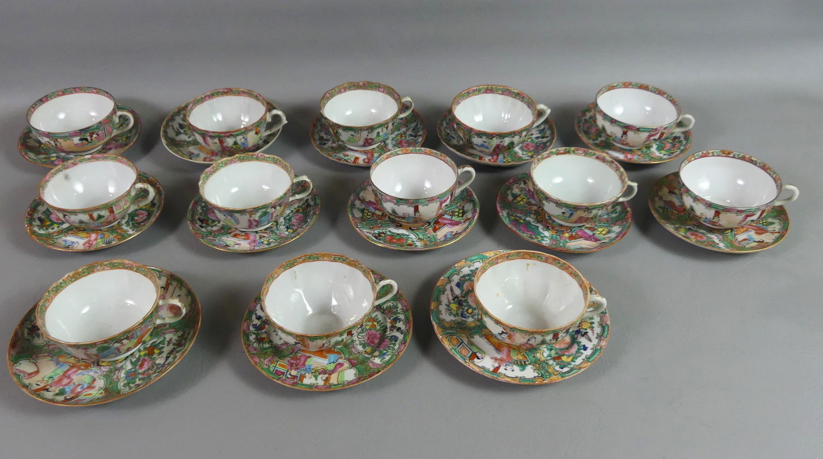 26 PCS. ROSE MEDALLION CUPS & SAUCERS (1 of 2)