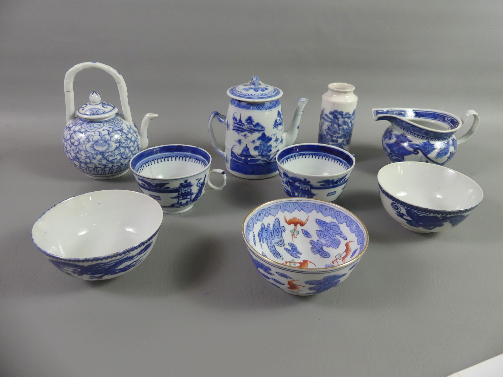 9 PCS. MOSTLY CHINESE CANTON (1 of 2)