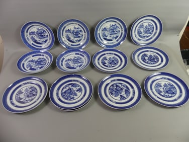 15 CHINESE CANTON DINNER PLATES