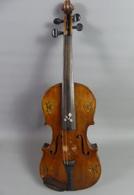 ANTIQUE MOTHER OF PEARL INLAID VIOLIN