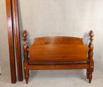PERIOD TIGER MAPLE QUEEN BED - LEONARD'S