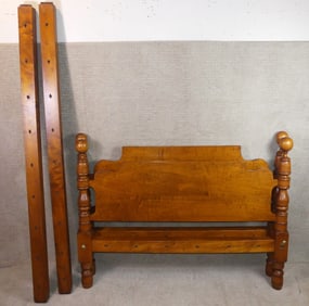 PERIOD BIRDSEYE MAPLE QUEEN BED - LEONARD'S