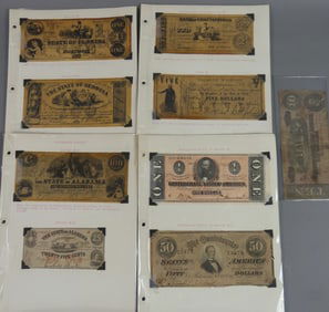 LOT CONFEDERATE CIVIL WAR CURRENCY
