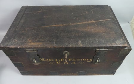 CIVIL WAR PAYMASTER BOX - UNION MAJOR GEORGE EMERY