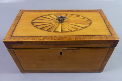 CA. 1800 INLAID DOUBLE TEA CADDY BOX