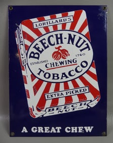 OLD BEECH-NUT TOBACCO ENAMEL SIGN