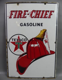 TEXACO ENAMEL GAS SIGN 1953