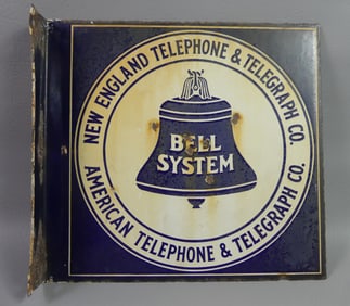 OLD BELL TELEPHONE ENAMEL SIGN