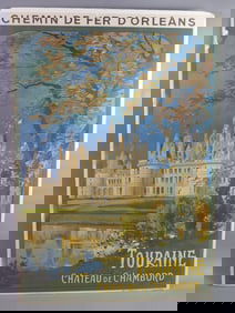 FRENCH TRAVEL POSTER - L. TAUZIN - TOURAINE