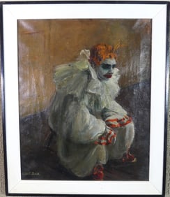 JANET BALL MCGLINN PAINTING - CLOWN