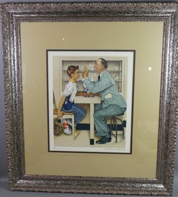 NORMAN ROCKWELL ORIGINAL PRINT - EYE DOCTOR