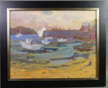 JOHN PAUPLIS PAINTING - MOHEGAN FERRY