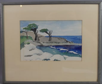 ELSIE POMEROY - FAN BEACH, CARMEL PAINTING