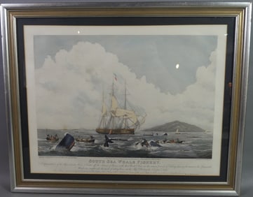 SOUTH SEAS WHALE FISHERY PRINT 1825