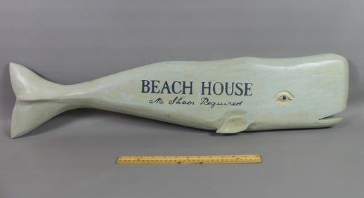 WHALE PLAQUE - BEACH HOUSE