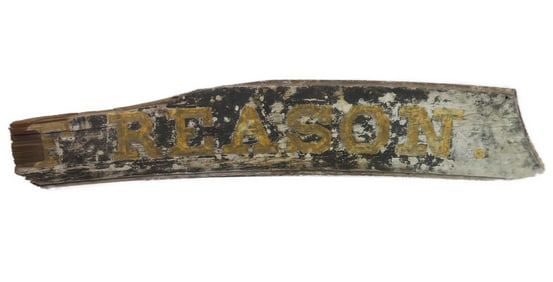ANTIQUE SHIP STERN BOARD - F. REASON