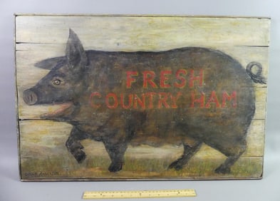 VINTAGE TRADE SIGN OF PIG - G. ANDERSON