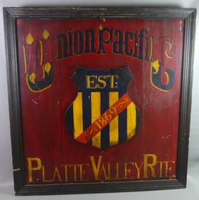 UNION PACIFIC RR VINTAGE SIGN
