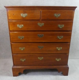 6 DRAWER PERIOD PINE TALL CHEST