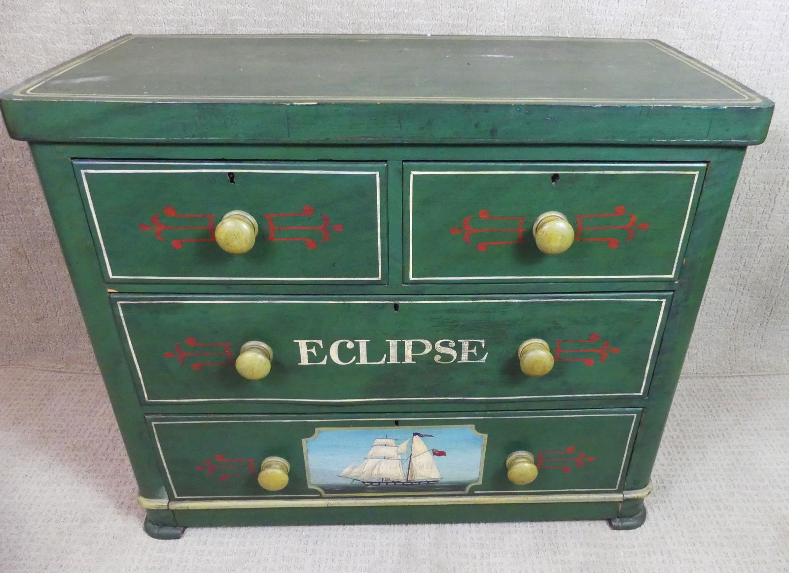 PAINTED CHEST WITH ECLIPSE SHIP (1 of 3)