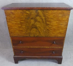 PERIOD GRAIN PAINTED TALL BLANKET CHEST