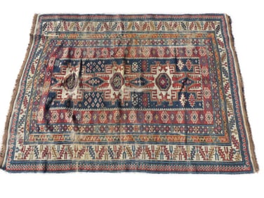 ANTIQUE CAUCASIAN SCATTER RUG