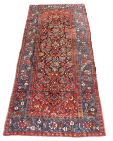 OLD 11 FT. HAMADAN RUNNER RUG