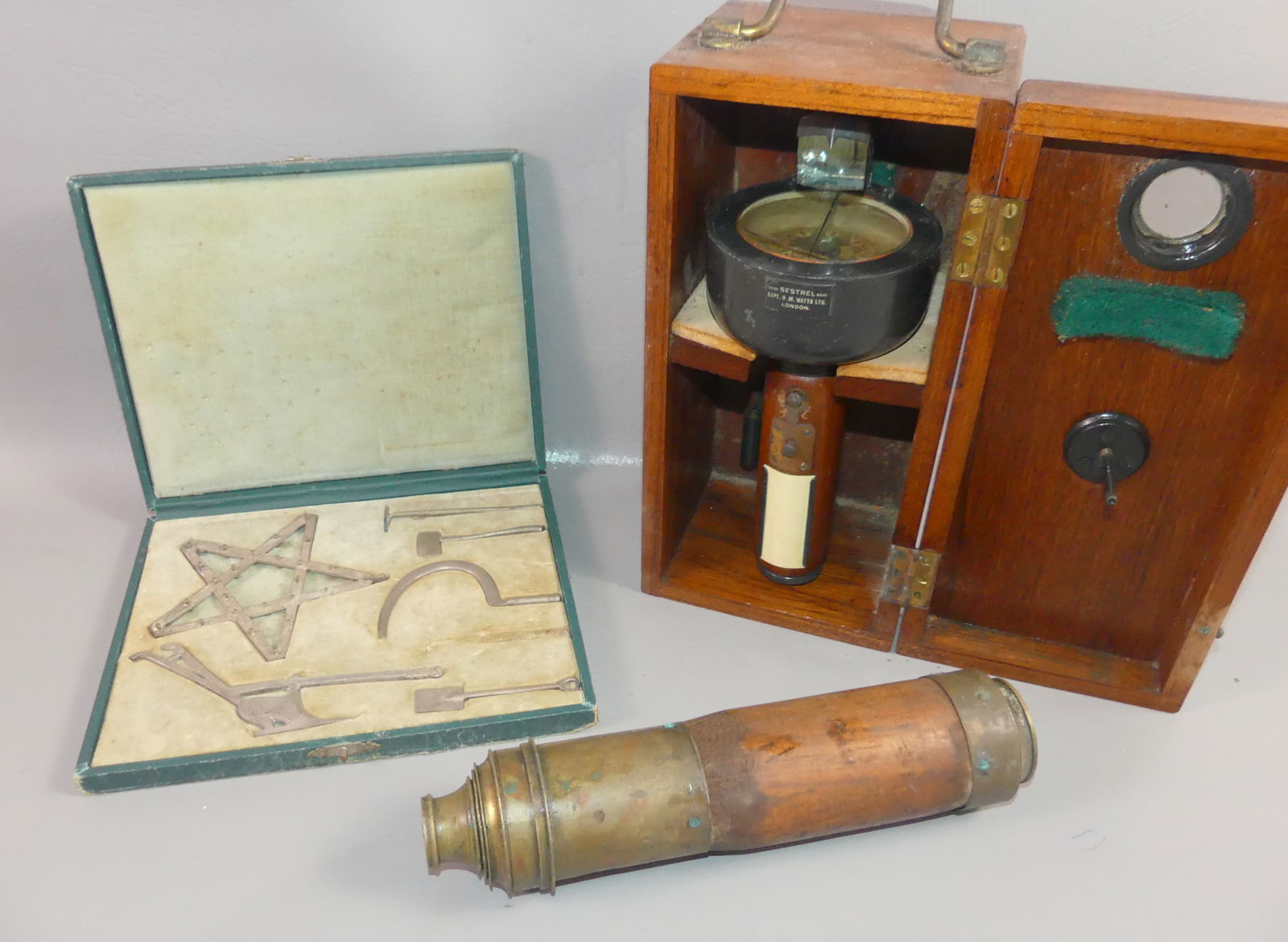 COMPASS, TELESCOPE, & GAUGE SET (1 of 5)