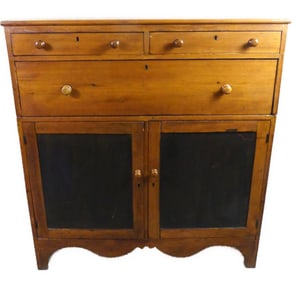 ANTIQUE KITCHEN CUPBOARD - SHAKER TYPE