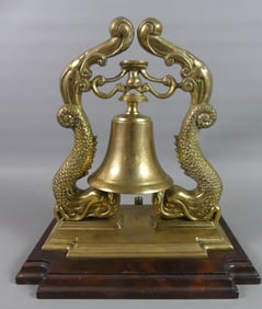 BRASS NAUTICAL BELL - DOLPHINS