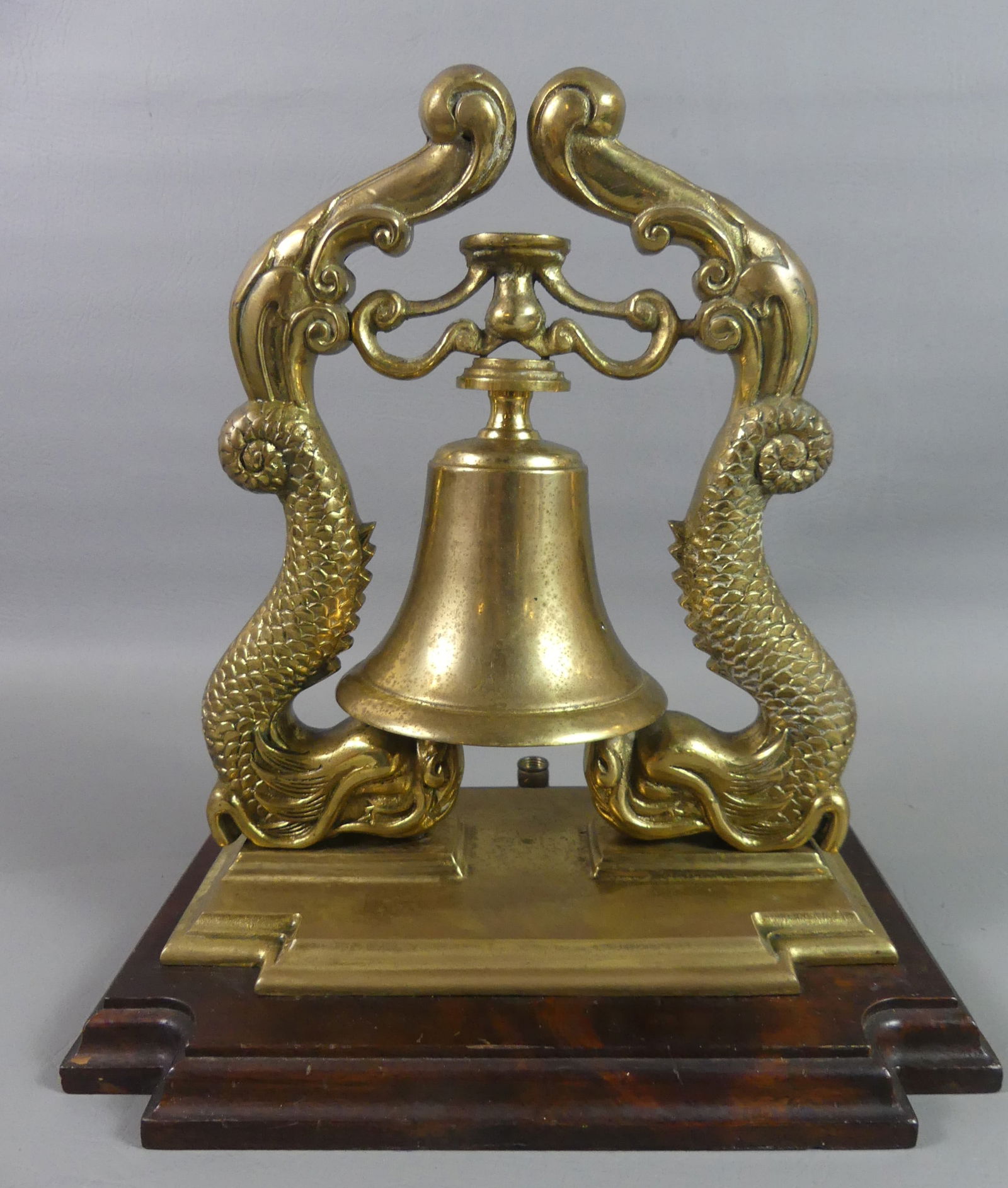 BRASS NAUTICAL BELL - DOLPHINS (1 of 2)