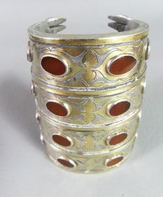 NAVAJO SILVER ARM CUFF BRACELET