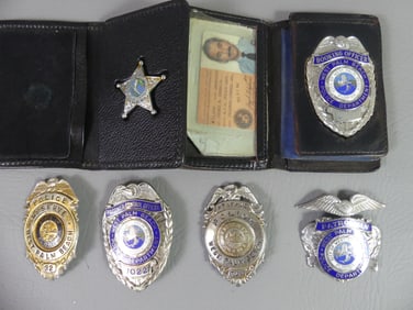 6 OBSOLETE POLICE BADGES - FLORIDA