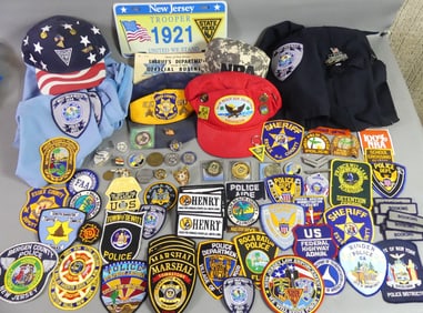 POLICE CLOTHING, PINS AND PATCHES