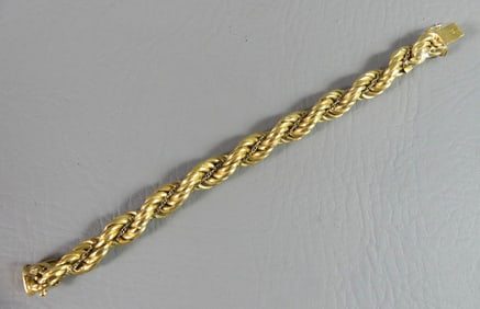 18K GOLD HEAVY BRAIDED BRACELET