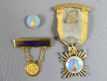 3 GOLD MEDALS - COLONIAL DAMES