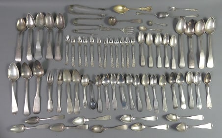 LOT COIN & STERLING SILVER FLATWARE