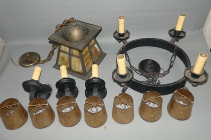 5 ARTS & CRAFTS LIGHTING ITEMS