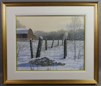 J. VANDENBRINK - WINTER LANDSCAPE PAINTING
